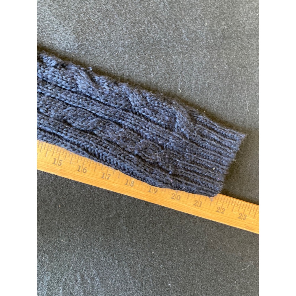 Abercrombie & Fitch Cable Knit Cardigan Sweater Womens Small Navy Blue Moose - Picture 7 of 12